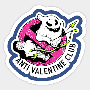 Anti Valentines CLub Ghost Sticker